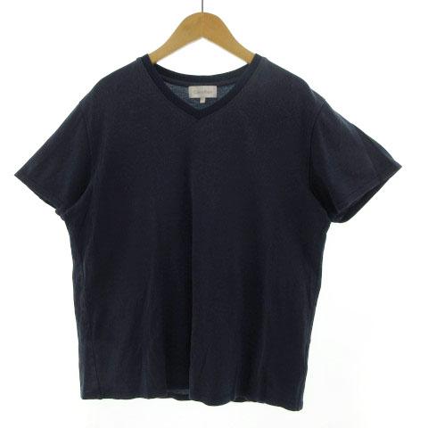 カルバンクライン CALVIN KLEIN Tシャツ 半袖 Vネック シンプル ネイビー 紺 M メ...