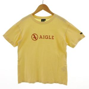 エーグル AIGLE Tシャツ 半袖 ロゴプリント イエロー 黄 レッド 赤 XS メンズ レディース｜vectorpremium