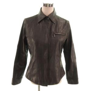 エポカ EPOCA レザージャケット 革ジャン 羊革 ノーカラー アウター