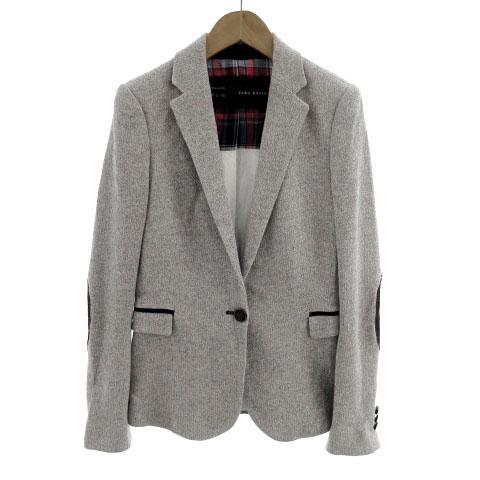 ザラ ベーシック ZARA BASIC ジャケット テーラードカラー シングル 2B エルボーパッチ...