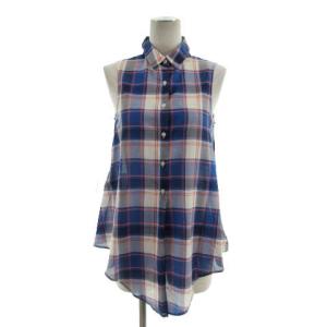 【中古】ネペンテス NEPENTHES AiE シャツ ブラウス 長袖 チェック柄 S 白 青 /BM レディース ネペンテス NEPENTHES AiE シャツ ブラウス 長袖 チェック柄 S 白 青