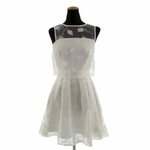 スナイデル snidel ワンピース フォーマル ドレス ノースリーブ デコルテレース 総レース リ...