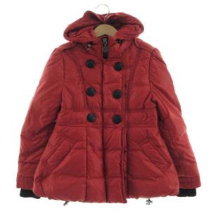 モンクレール MONCLER ダウンジャケット フーディー ロゴワッペン ダブルジップ ダウン80％ レッド 赤 128 キッズ｜vectorpremium