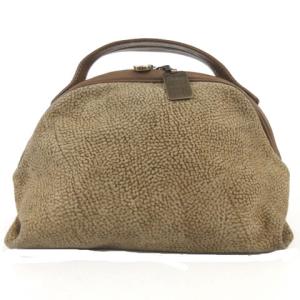 ボルボネーゼ　ブラウン ダッフルバッグ レザー BORBONESE / ボルボネーゼ 2WAY ハンドバッグ レザー ショルダーバッグ