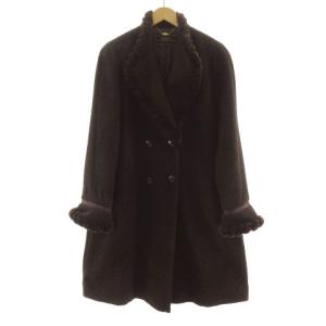 Leilian（レリアン） #wnc コート 9 黒 カシミヤ ロング レディース