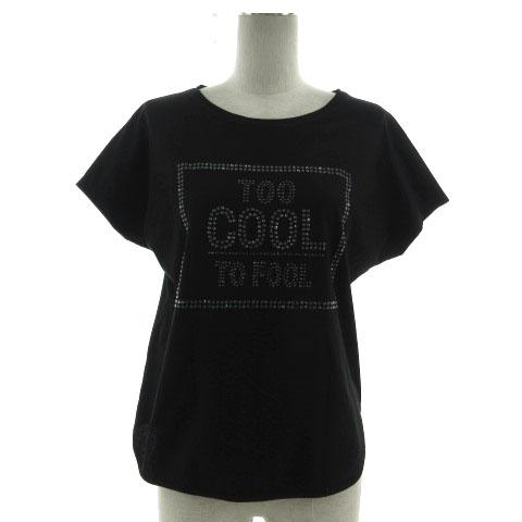 マーニプリーテ MANI PULITE Ｔシャツ ラインストーン 半袖 日本製 コットン ブラック ...