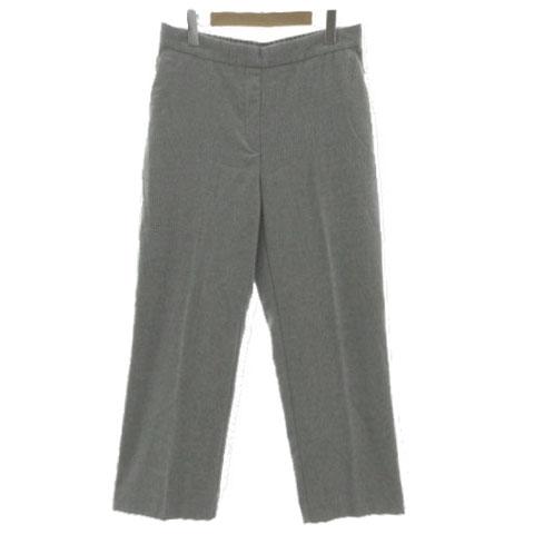 ザラ ベーシック ZARA BASIC パンツ ストレート 起毛 ウエストゴム ストレッチ グレー ...