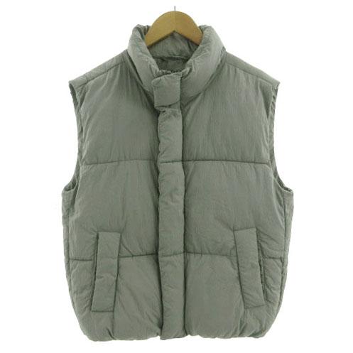 ザラ ZARA ジャケット ベスト スタンドカラー 中綿入り カーキ系 グレーカーキ 11-12 1...