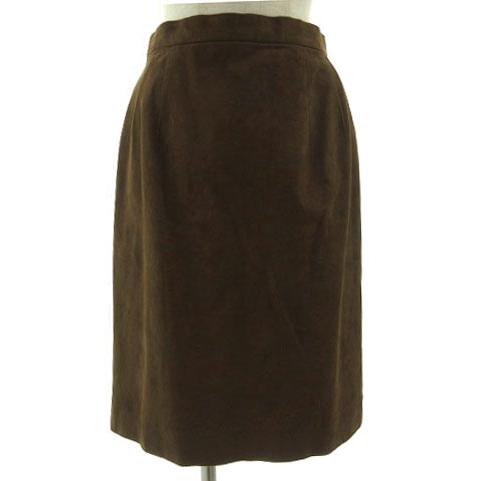 クリスチャンディオール Christian Dior スカート ストレート ミディ丈 フェイクレザー...