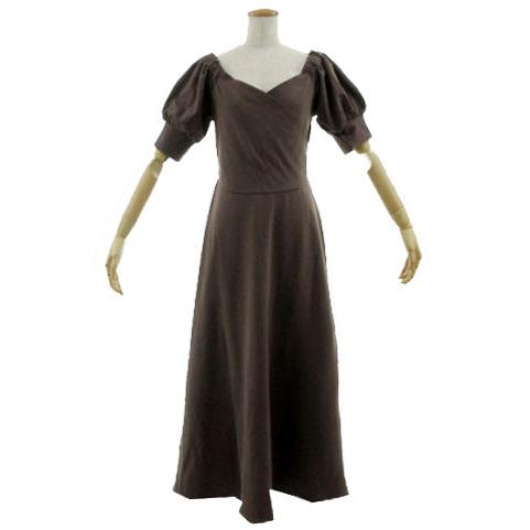 ハニーサロン Honey Salon ワンピース フォーマル カシュクール オフショルダー 半袖 パ...