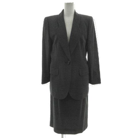 レリアン Leilian スーツ ジャケット シングル 1B スカート 台形 ミディ丈 薄手 日本製...