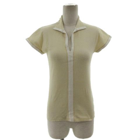 ブルネロクチネリ BRUNELLO CUCINELLI スキッパーカラーポロシャツ フレンチスリーブ...