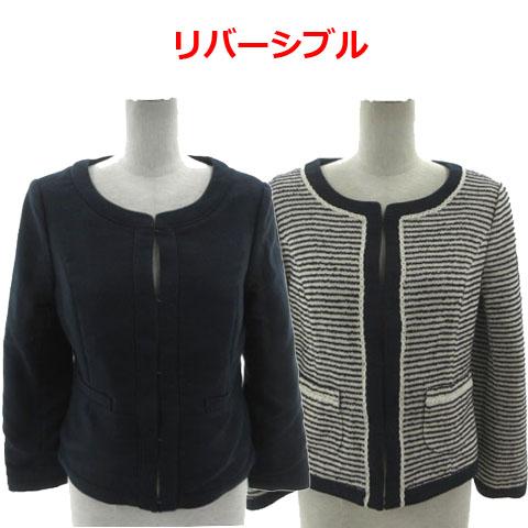 エニィスィス エニシス anySiS ジャケット フォーマル リバーシブル ノーカラー パイピング ...