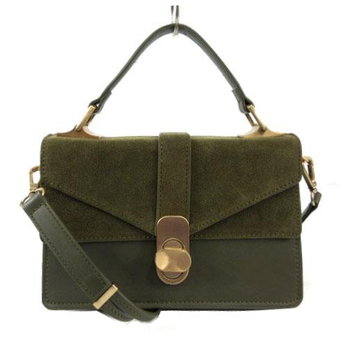 ザラウーマン ZARA WOMAN ハンドバッグ ショルダーバッグ 2way スウェードレザー フェ...