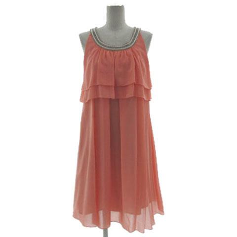 未使用品 メトリーゼ MAITRESSE ワンピース ドレス フォーマル パール ラインストーン ビ...