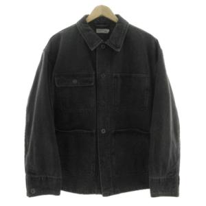 ニコアンド Niko and.. カバーオール H221MJ01TO デニム ステンカラー ウォッシュ加工 コットン ブラック 黒 L メンズ