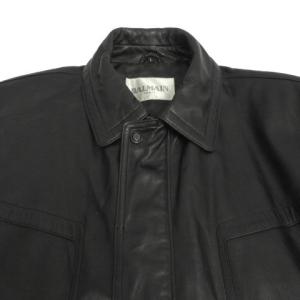 バルマン BALMAIN 羊革 レザーステンカ...の詳細画像1