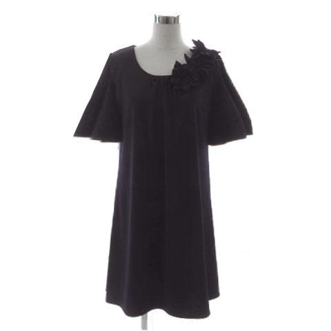 オットー OTTO ワンピース フォーマル ドレス コサージュ ギャザー 五分袖 フレアスリーブ ひ...