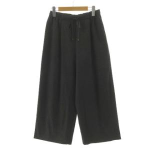 ニコアンド Niko and.. イージーワイドパンツ S201CL02AD タック ウエストゴム 起毛 ストレッチ グレー M レディース