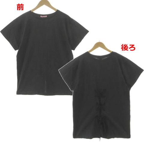 未使用品 チャコット Chacott バックチュールリボン オーバーサイズシルエットTシャツ 256...