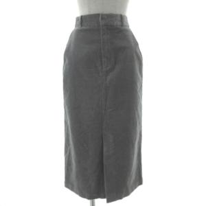 グローバルワーク GLOBAL WORK コーデュロイストレッチタイトスカート GW522506AD ロング丈 ウエストゴム 裾スリット グレー S