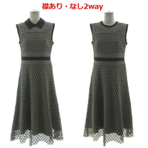 ダイアグラム Diagram レースバイカラーフレアドレス 03233 35055-00 襟2way...