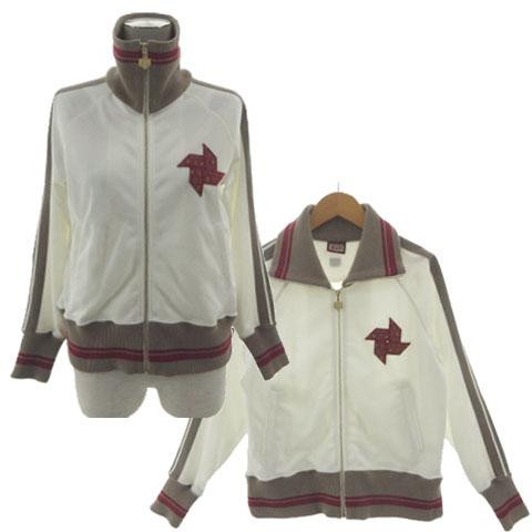 オニツカタイガー Onitsuka Tiger 希少 麻柄トラックジャケット ジャージ 風車 OKJ...