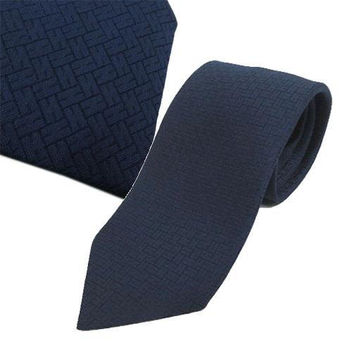 エルメス HERMES H織 ファソネ H柄 ネクタイ フランス製 シルク100％ ネイビー 紺 メ...