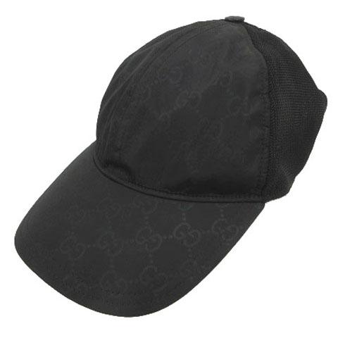 グッチ GUCCI GG柄ナイロンメッシュキャップ イタリア製 ブラック 黒 XL 60 メンズ レ...