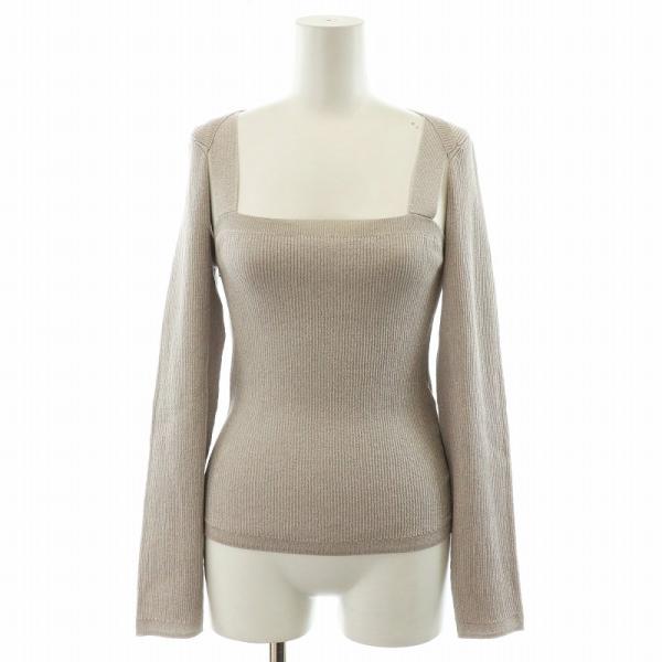 未使用品 コエル COEL 3WAYシースルーニット カットソー 長袖 F ライトグレー 18110...