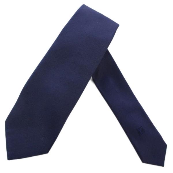ルイヴィトン LOUIS VUITTON ネクタイ シルク イタリア製 紺 /BM ■BM メンズ