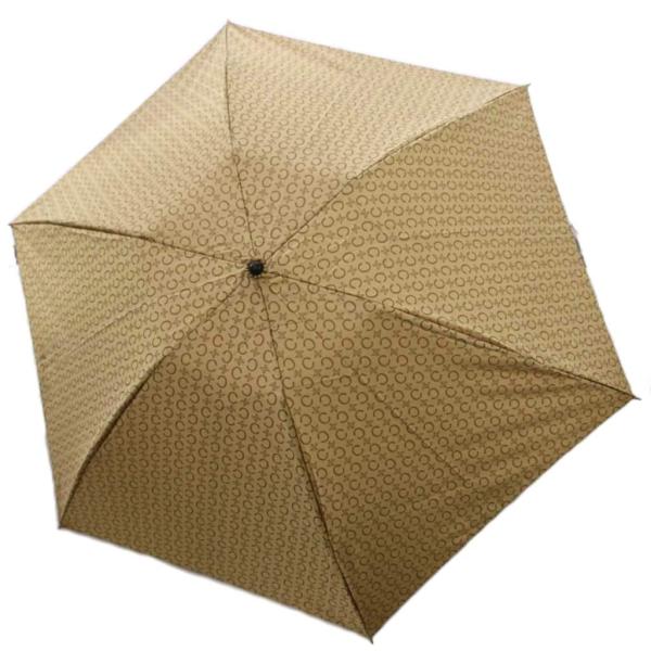 セリーヌ CELINE 折りたたみ傘 日傘 総柄 ナイロン ベージュ /BM ■MU ■OH レディ...