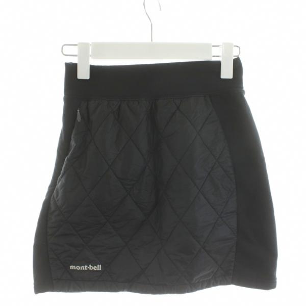 モンベル Montbell サーマラップトレールスカート 台形スカート ミニ丈 キルティング ロゴ ...