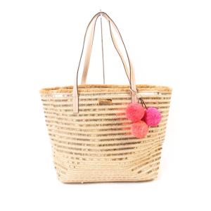 ケイトスペード KATE SPADE バッグ かご ショルダー スパンコール チャーム ボーダー G...