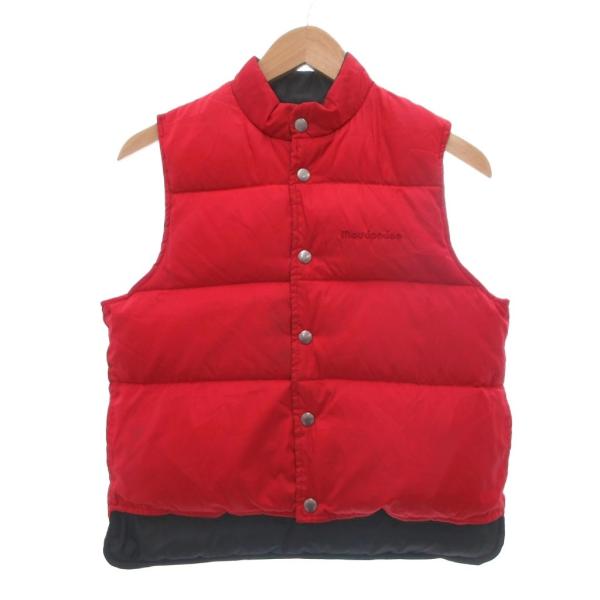 ムージョンジョン moujonjon 中綿ベスト リバーシブル 赤 黒 ブラック ノースリーブ スタ...