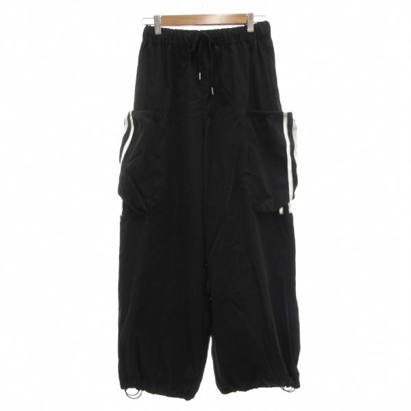 未使用品 パレモ ストア PALEMO STORE タグ付き パンツ M 黒 ブラック サイドライン...