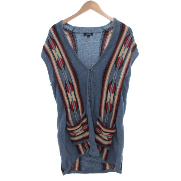 チャップス CHAPS カーディガン ニット ウェスタンプリント M ライトブルー /JS ■GY6...