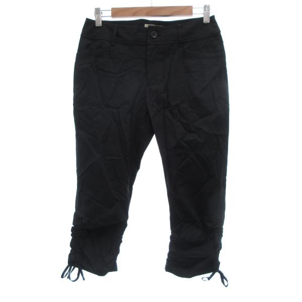 アリスバーリー Aylesbury タグ付き クロップドパンツ リボン シャーリング 9 黒 ブラッ...