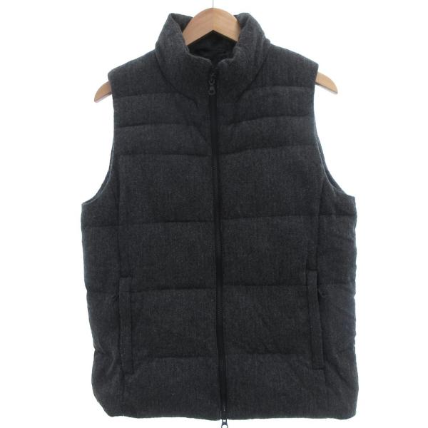 ユニクロ UNIQLO ダウンベスト ジャケット ヘリンボーン L グレー /JS ■GY66 メン...