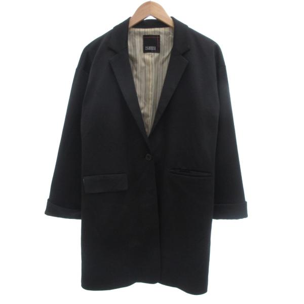 HK WORKS LONDON ロングコート ジャケット テーラード M 黒 ブラック /JS ■G...