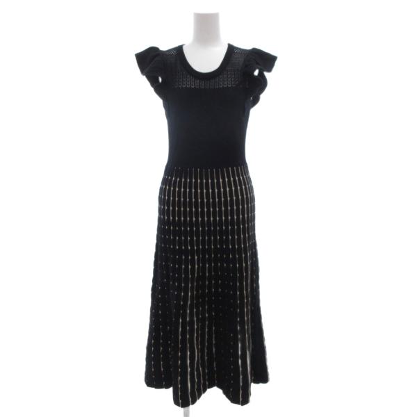 プールスタジオアリヴィエ pool studio alivier ニットワンピース プリーツ フリル...