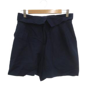 ジャーナルスタンダード JOURNAL STANDARD ショートパンツ ハーフ 麻 リネン 40 紺 ネイビー 無地 ラップウエスト /IL ■GY66