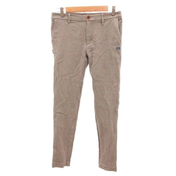 マスターバニー MASTER BUNNY ゴルフウェア パンツ スラックス 総柄 1 茶 ブラウン ...