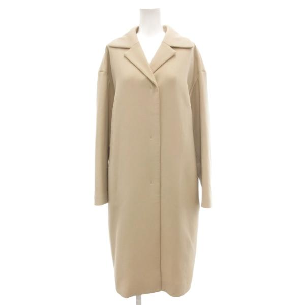 トータリテ Totalite ロングコート オープンカラー 開襟 36 ベージュ /JS ■GY66...