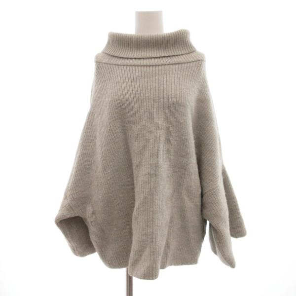 アドーア ADORE ケープ ガウンカーディガン チュニックニット ウール 38 グレー /JS ■...