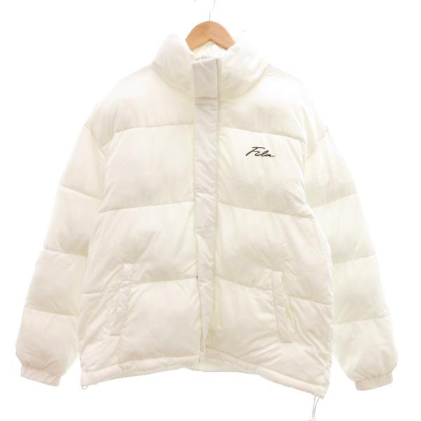 フィラ FILA 中綿ジャケット ブルゾン ロゴ刺繍 L 白 ホワイト /JS ■ECF001 レデ...