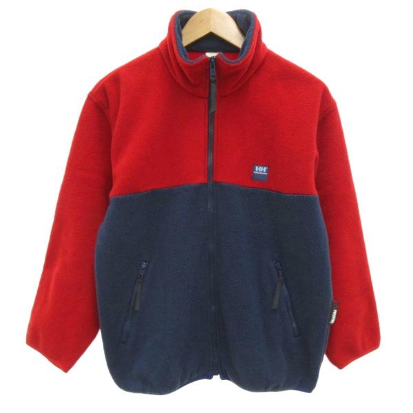 ヘリーハンセン HELLY HANSEN フリースジャケット S 赤 レッド 紺 ネイビー ロゴ刺繍...