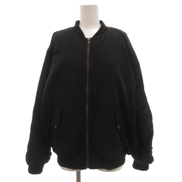 コルザ COLZA ボンバージャケット ブルゾン L ジップアップ 黒 ブラック /JS ■ECF0...