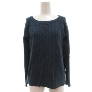 ドレスキップ DRESKIP ニット セーター M ケーブル編み 長袖 紺 ネイビー /AE ■ECF001 レディース