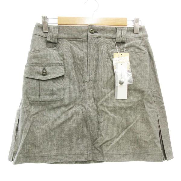 アシュワース ASHWORTH タグ付き ミニスカート 台形 ゴルフウェア M グレー /JS ■E...